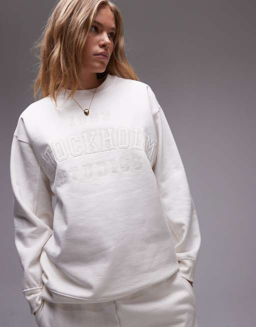Topshop – Stockholm – Gräddvit sweatshirt, del av set, 2 av 4