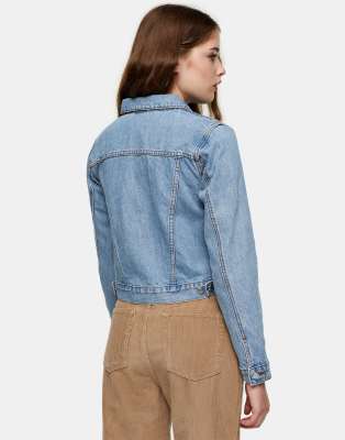 topshop puff sleeve denim jacket