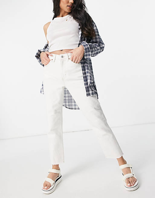  Topshop Straight Jean in Off-White wash 