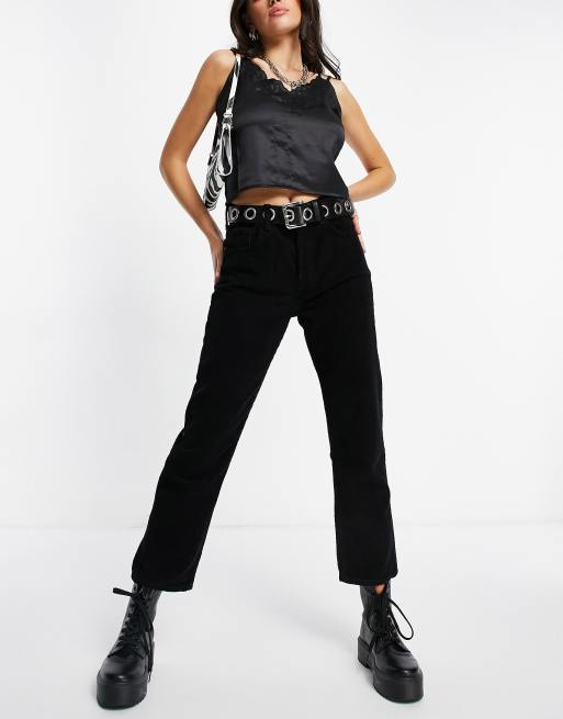 Topshop straight hot sale black jeans