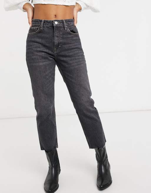 Topshop black hot sale straight leg jeans