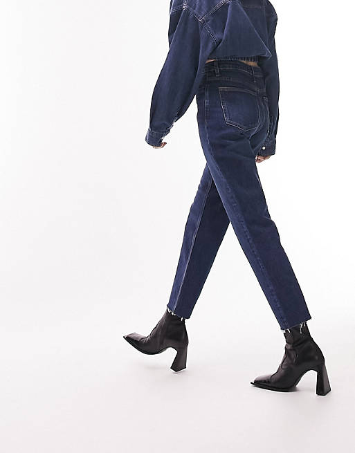 Women Topshop Straight jeans in indigo 