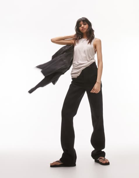 Topshop straight Kort jeans in black - view 1