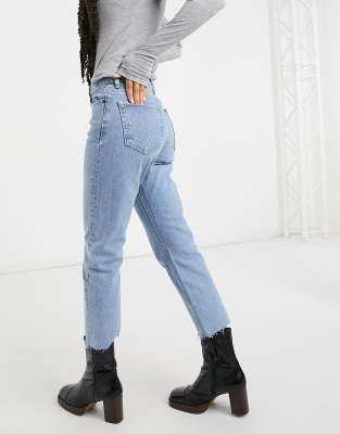 topshop high waist straight leg jeans