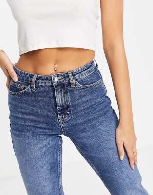 inc denim straight leg regular fit crop