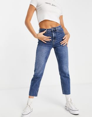 washed straight leg jeans
