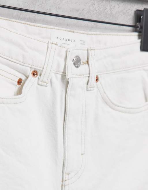 Topshop white straight cheap leg jeans