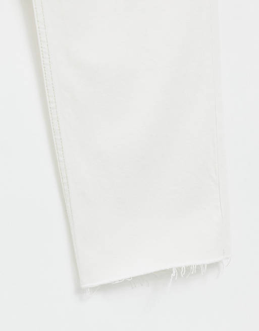 Women Topshop straight leg jeans in off white 