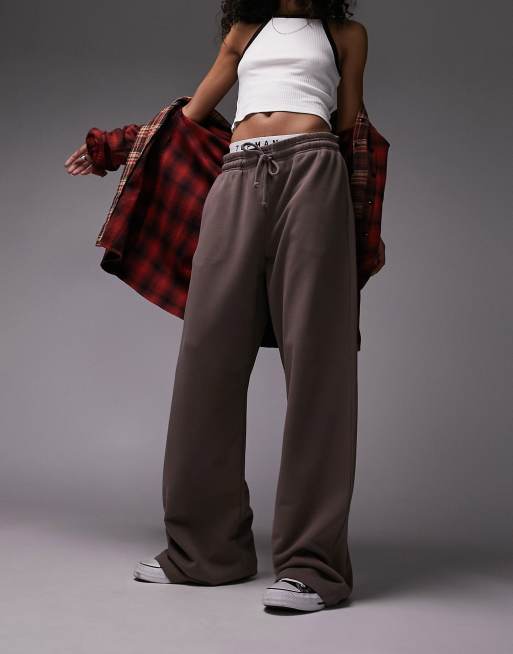 straight leg jogger in cool chocolate ASOS