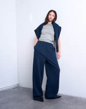 Topshop straight leg jogger in navy