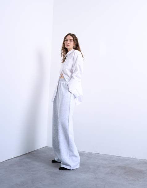 Topshop straight leg sweatpants in ash gray - view 1