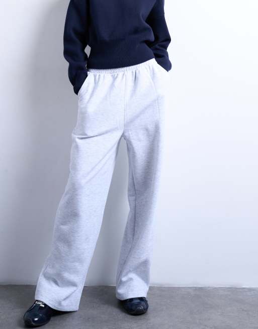 Topshop straight leg sweatpants in ash gray