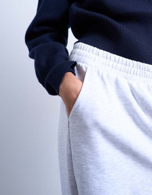 Topshop straight leg sweatpants in ash gray