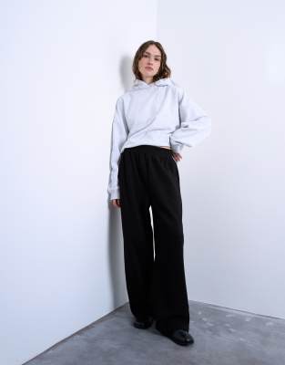 Topshop Straight Leg Sweatpants In Black