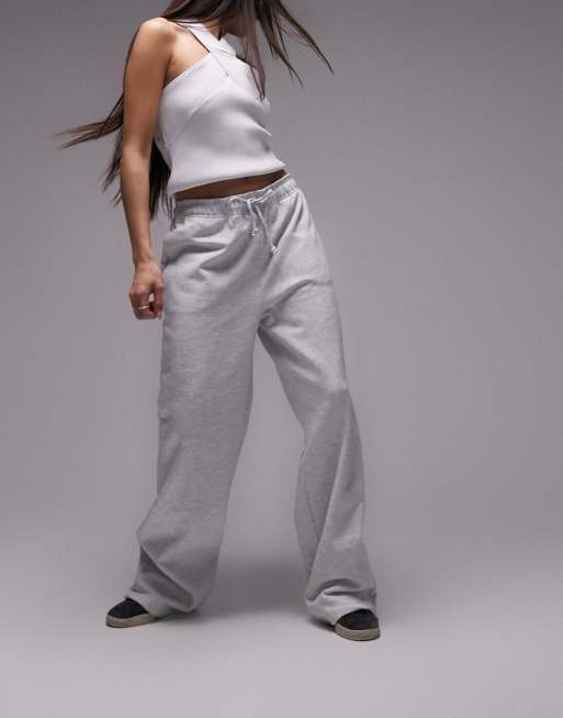 Straight Leg Sweatpants - Heather Grey