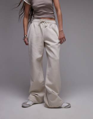 straight leg sweatpants in neutral