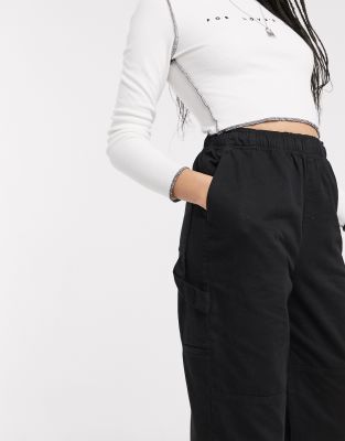 black utility jeans