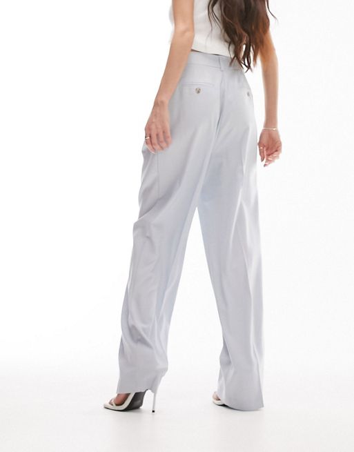  Other Stories tailored belted straight leg pants in beige