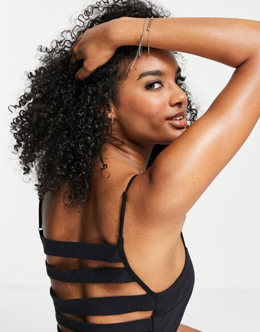 FOREVER 21 Caged Cutout Black Bralette