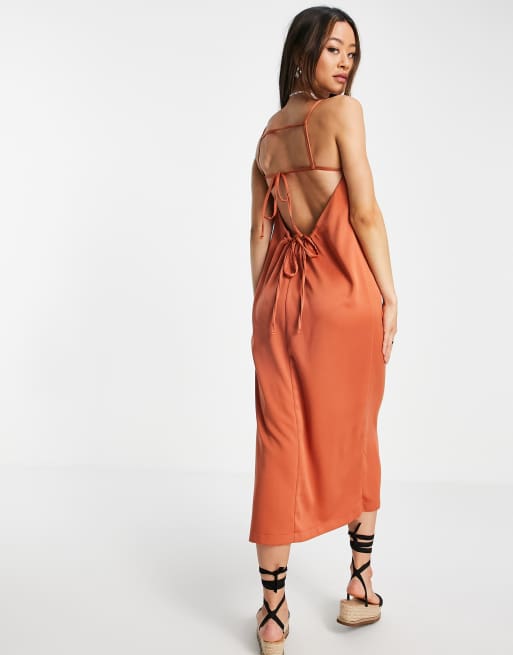 Topshop rust outlet slip dress