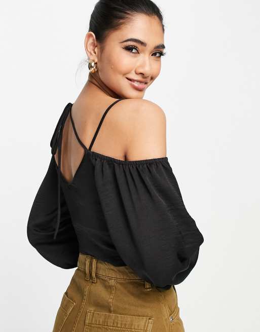 Strappy off shoulder discount top