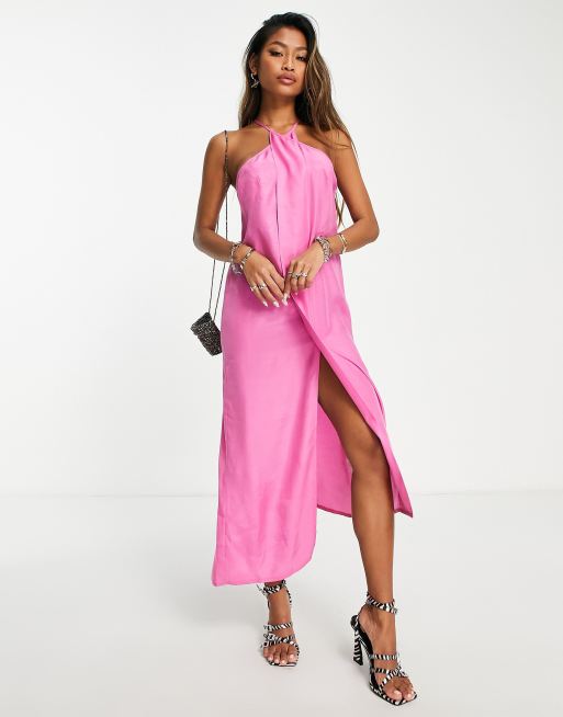 Fuchsia midi dress best sale