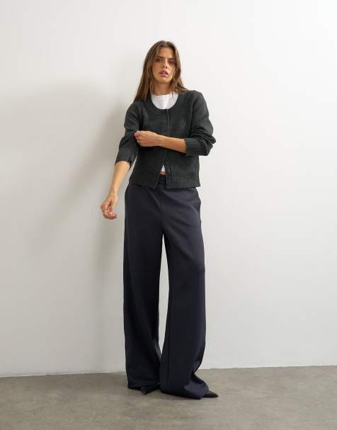 Topshop Strick-Cardigan mit U-Ausschnitt in Coal - view 1