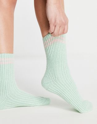 Topshop stripe cosy ankle sock