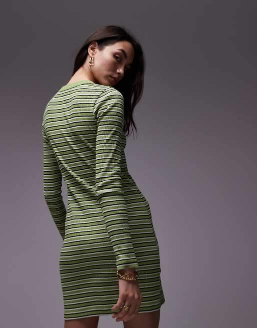slim fit dress slacks Topshop Green & Black Dress – Bombay Closet Cleanse main image 0