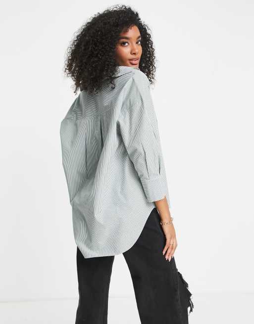 topshop oversized poplin shirt