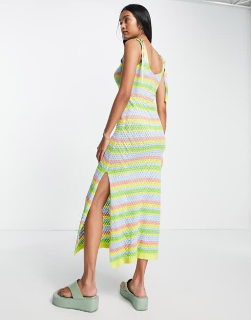 Topshop striped clearance maxi dress