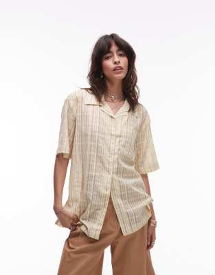 Topshop Stripe Resort Shirt
