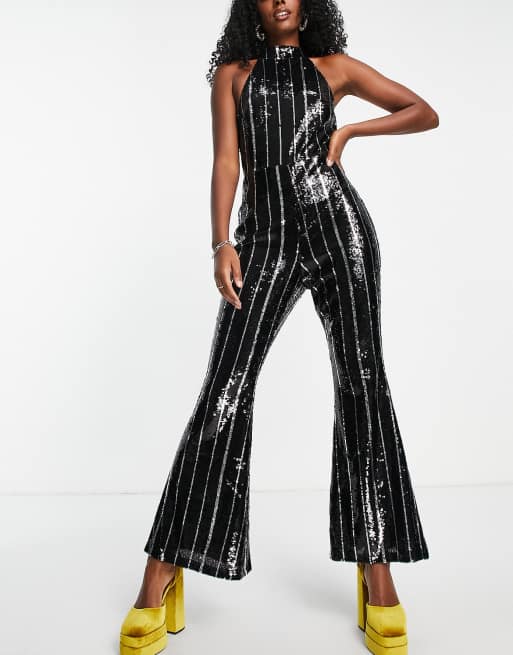 Topshop black store and white jumpsuit