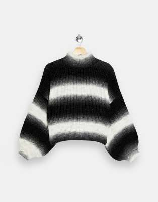 topshop black and white jumper