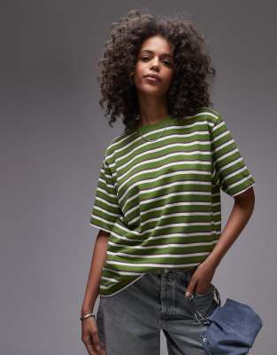 Topshop Striped Premium Basic Short Sleeve Tee