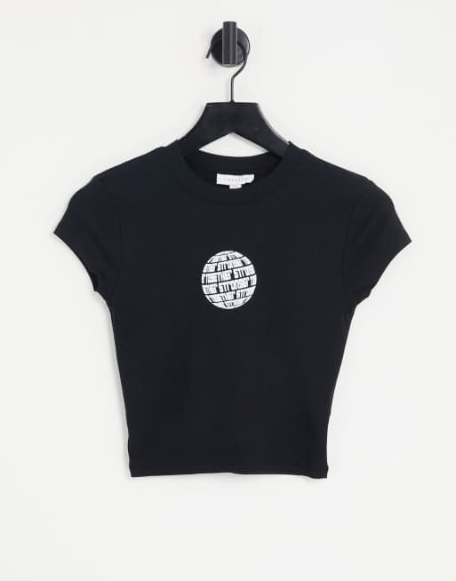 Topshop - Stronger together - T-shirt in zwart