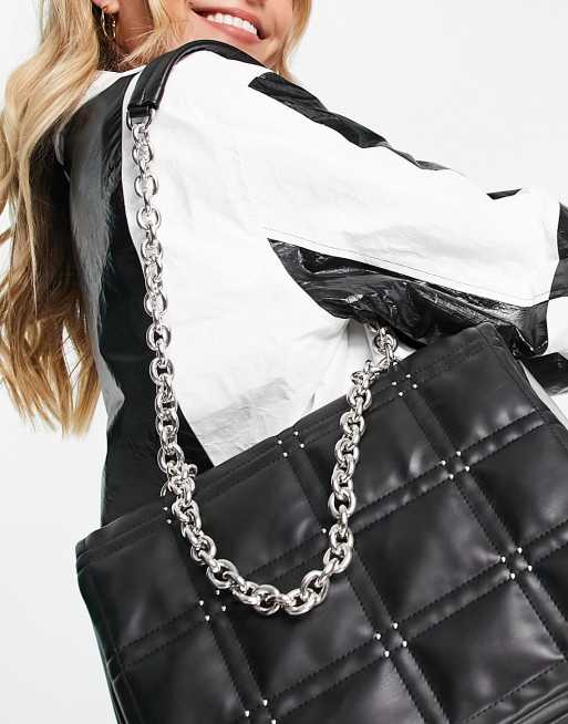 Black studded store bag topshop