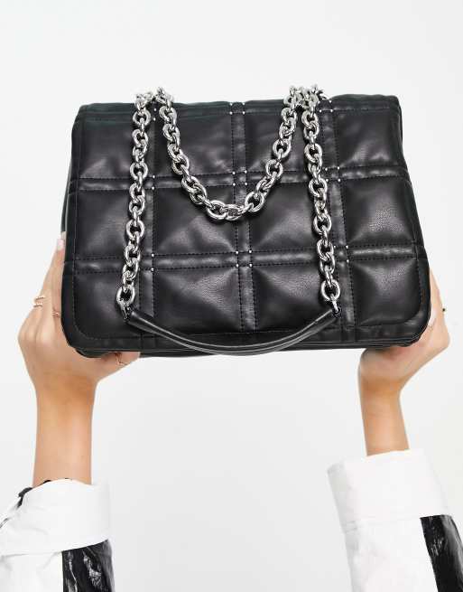 Topshop black cheap studded bag