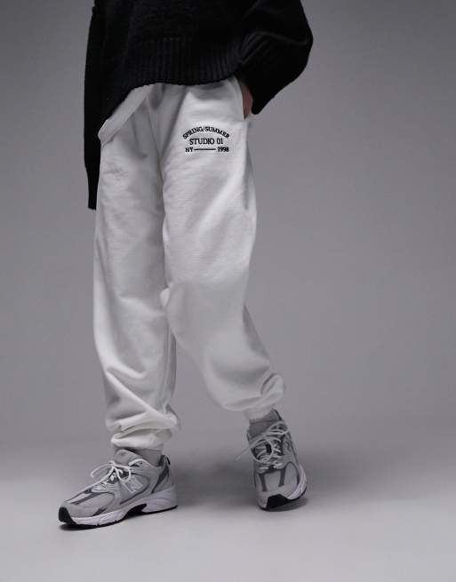 Embroidered sweatpants hotsell