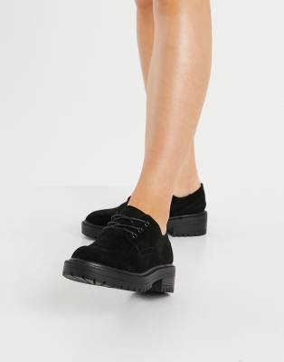 ladies black suede lace up shoes