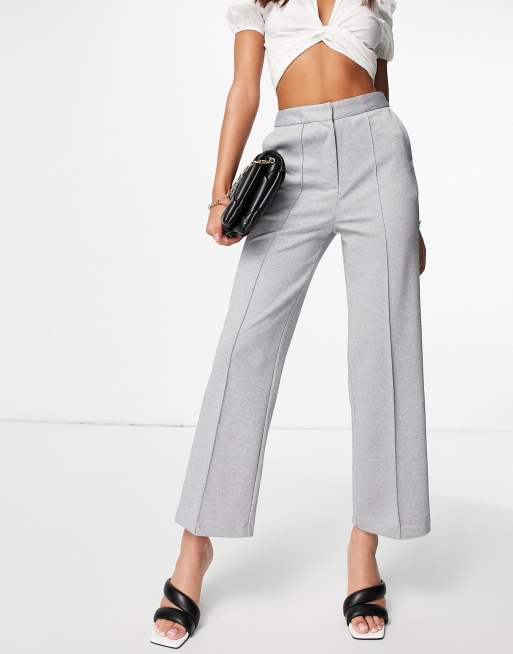Topshop – Suki – Szare spodnie o skróconym kroju
