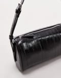 [Topshop] Topshop Sullivan barrel shoulder bag in black One Size BLACK