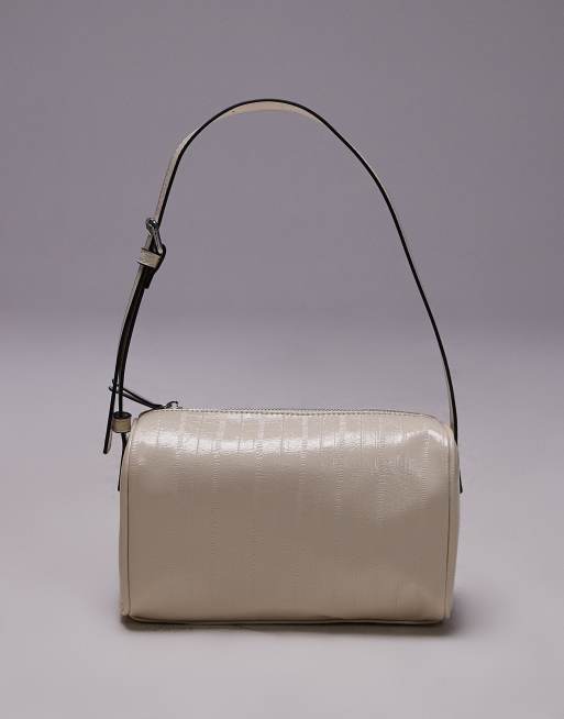 Topshop - Sullivan - Borsa da spalla cilindrica bianco sporco, 2 di 4