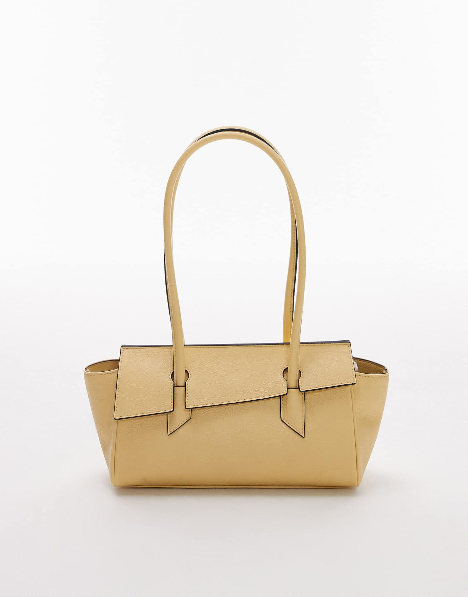 Сумка через плечо Topshop Sunny с асимметричным клапаном лимонного цвета
