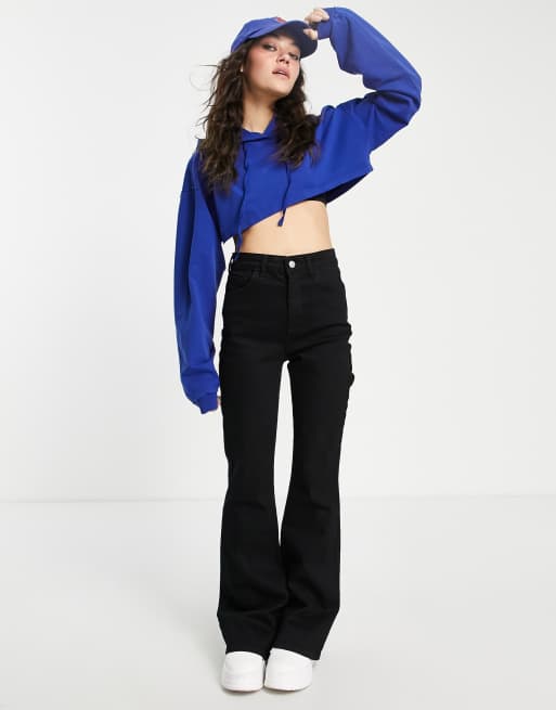 Topshop on sale crop hoodie