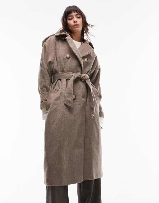 Topshop on sale brushed coat