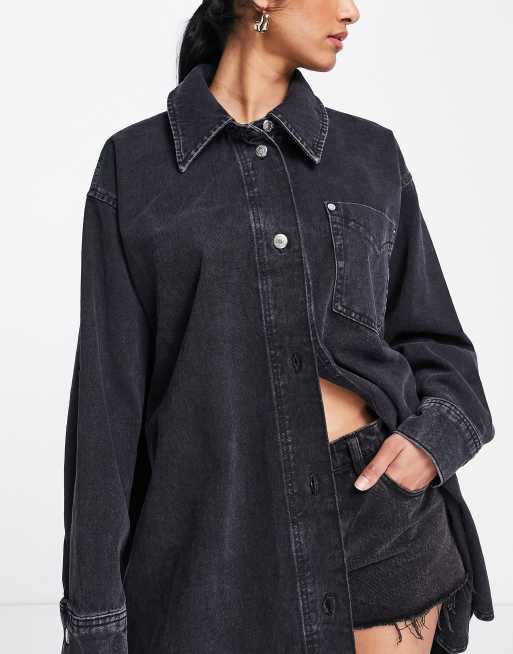 Black denim oversized store shirt