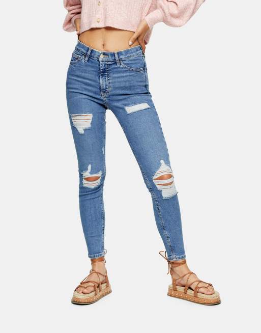 Topshop moto hot sale jamie ripped jeans