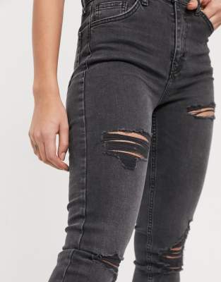 washed black flap rip jamie jeans