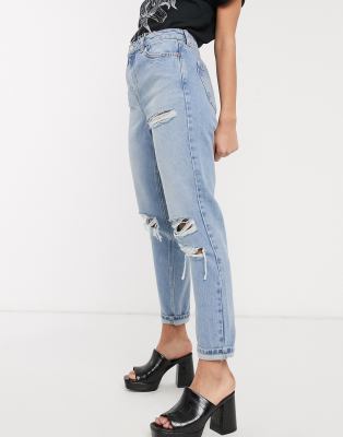 distressed jeans mom jeans